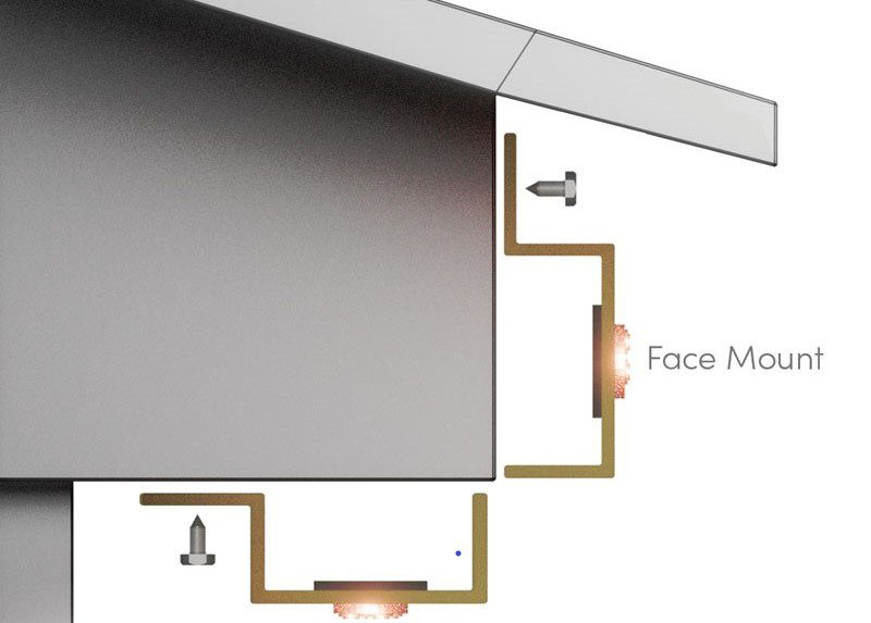 Oelo permanent LED light tracks mounting diagram