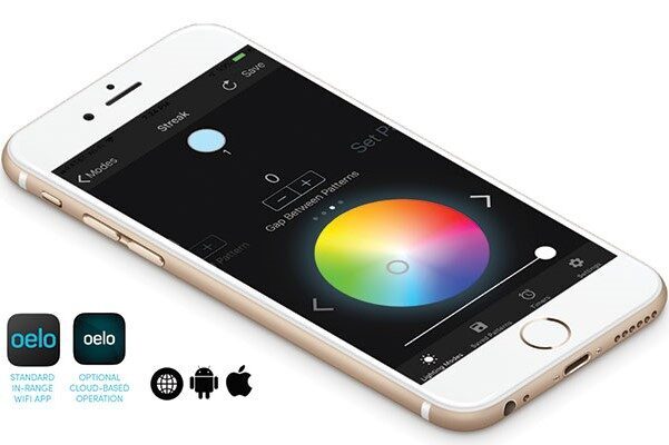 Color wheel in Oelo Lighting App on iphone