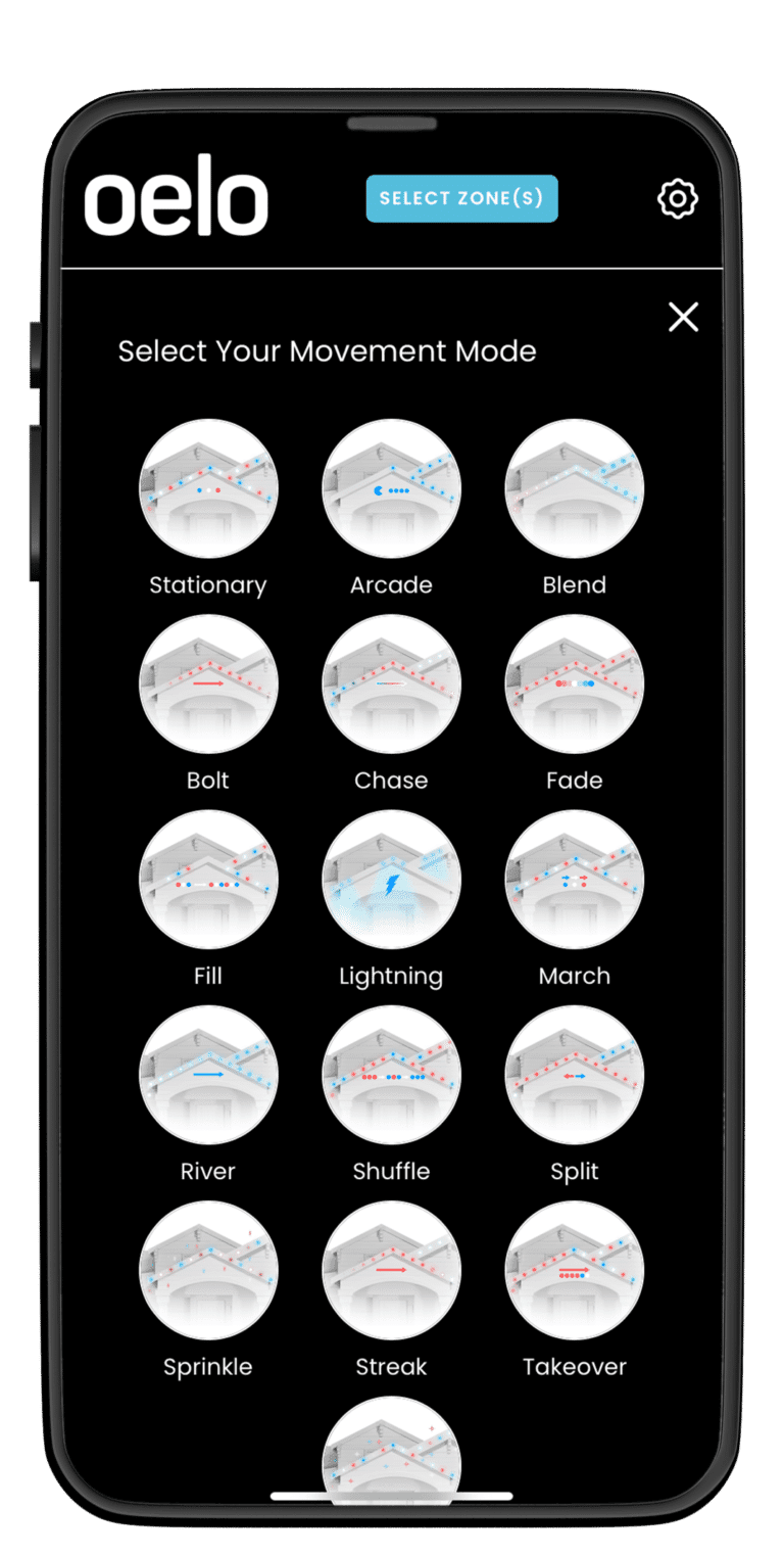 Oelo Evolution App Movement Settings