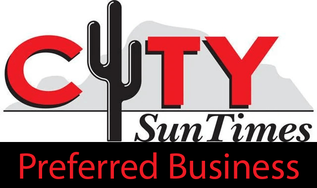 City Sun Times logo with a cactus replacing the letter "I" in "CITY" and the text "Preferred Business" below.